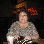 Mom at Starbucks at the Luxor