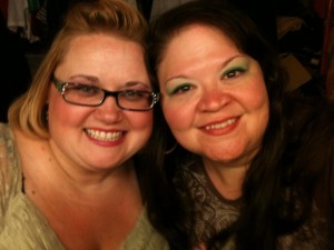 Shandee and I backstage at "The Birdcage after she did my make up for fun.